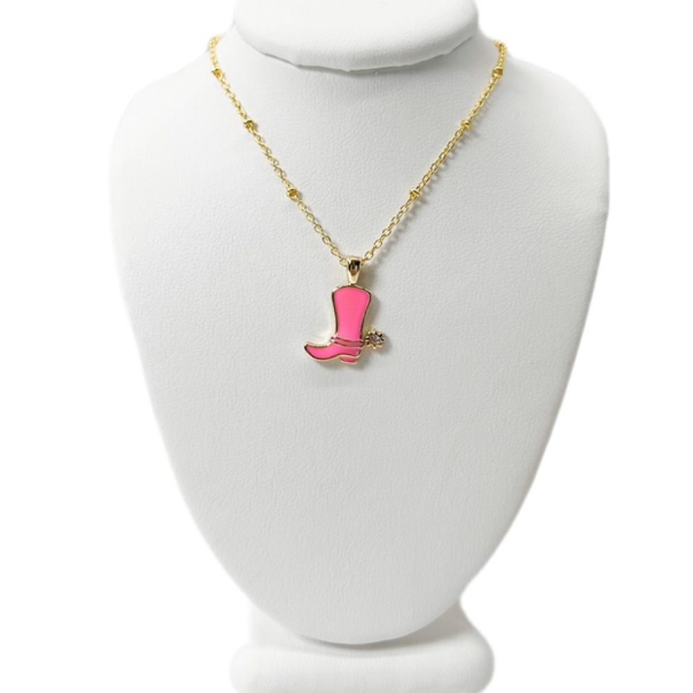 Dainty Cowboy Spur Boot Necklace by Lauren Kenzie